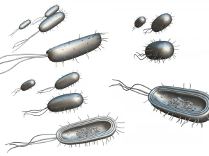 Prokaryotic Bacteria Cell Anatomy 3D Model