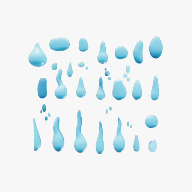 Water Drop Pack - 30 in 1 3D Model .c4d .max .obj .3ds .fbx .stl .blend 