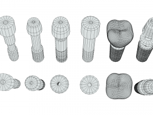 Dental Implant Pack - 6 in 1 3D-Modell