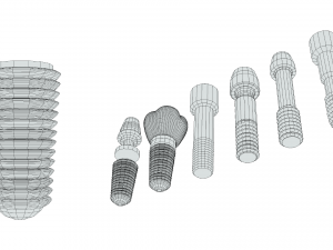 Dental Implant Pack - 6 in 1 3D-Modell