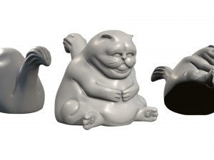 Fat Cat 3d Printable 3D Принт Модель