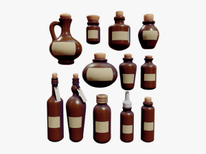 Potion Pack - 12 in 1 3D 모델