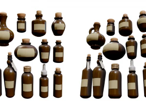 Potion Pack - 12 in 1 3D Model