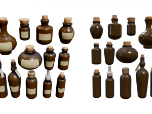 Potion Pack - 12 in 1 3D Model
