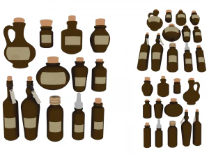 Potion Pack - 12 in 1 3D Model