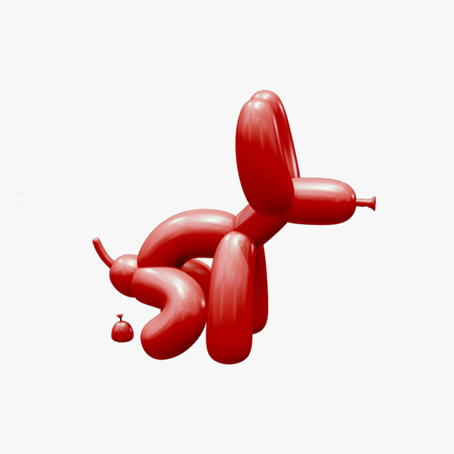 Pooping Balloon Sausage Dog 3D Модель .c4d .max .obj .3ds .fbx .stl .blend 
