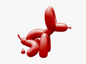 Pooping Balloon Sausage Dog 3D 모델