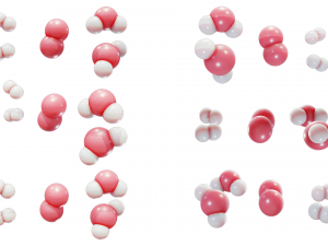 Reaction of Hydrogen and Oxygen to Water 3D Model