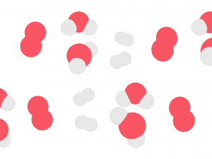 Reaction of Hydrogen and Oxygen to Water 3D Model