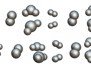 Reaction of Hydrogen and Oxygen to Water 3D Model