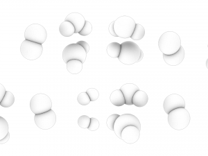 Reaction of Hydrogen and Oxygen to Water 3D Model