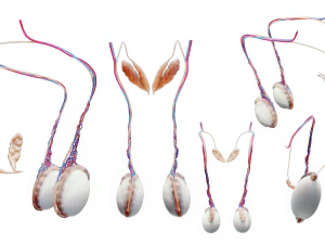Male Testicles Testes Anatomy 3D Model