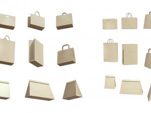 Paper Bag Pack - 9 in 1 Model 3D