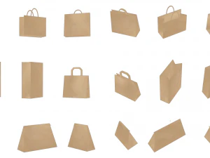 Paper Bag Pack - 9 in 1 3D Model