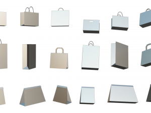 Paper Bag Pack - 9 in 1 Model 3D