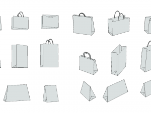 Paper Bag Pack - 9 in 1 Model 3D