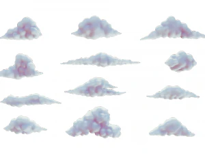 Pacchetto Nuvole - 12 in 1 Modello 3D