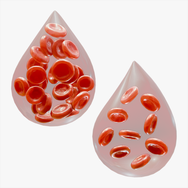 Normal Blood Cells vs Anemia Modèle 3D .c4d .max .obj .3ds .fbx .stl .blend 