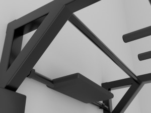 horizontal bar 3D 模型