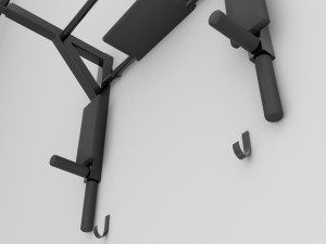 horizontal bar 3D 模型