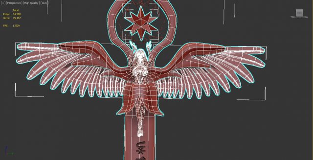 angel sword 3D Model .c4d .max .obj .3ds .fbx .stl .blend 