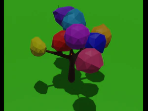 Set of trees 3D Model