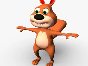 ardilla de dibujos animados Modelo 3D