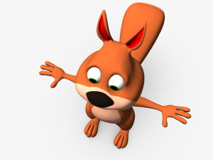 cartoon squirrel Modello 3D