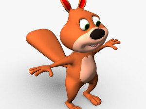 cartoon squirrel Modello 3D