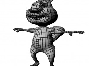 cartoon squirrel Modello 3D