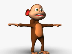 мультфильм обезьяна 3D Модель