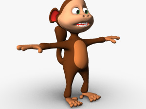 cartoon monkey Model 3D