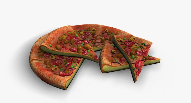 pizza Modèle 3D .c4d .max .obj .3ds .fbx .stl .blend 