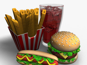fast food 3d 3D 모델