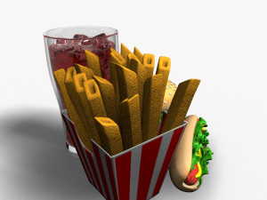 fast food 3d 3D Model