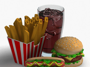 fast food 3d 3D Model