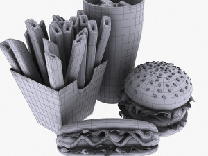 fast food 3d 3D Model