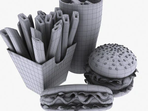fast food 3d 3D Model