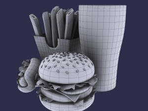 fast food 3d 3D Model