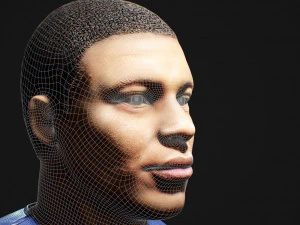 Kylian Mbappe Renderable 3D Model