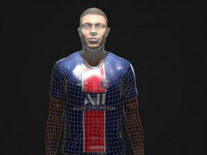 Kylian Mbappe Renderable 3D Model
