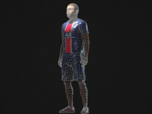 Kylian Mbappe Renderable Modelo 3D