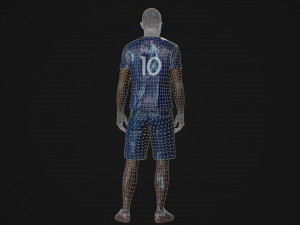 Kylian Mbappe Renderable Modelo 3D