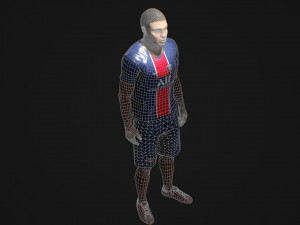 Kylian Mbappe Renderable Modelo 3D