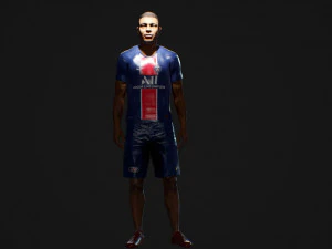 Kylian Mbappe Renderable 3D Model