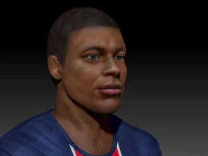 Kylian Mbappe Renderable 3D Model