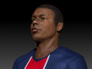 Kylian Mbappe Renderable 3D Model
