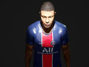Kylian Mbappe Renderable 3D Model