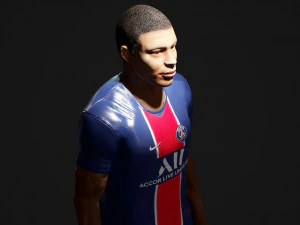 Kylian Mbappe Renderable 3D Model