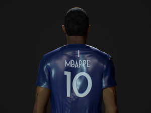 Kylian Mbappe Renderable Modelo 3D